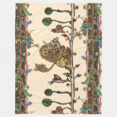 MEDIEVAL BESTIAIR MAKEN VAN MUZIEK Violinistisch l Fleece Deken (Voorkant)