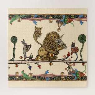 MEDIEVAL BESTIAIR MAKEN VAN MUZIEK Violinistisch l Legpuzzel