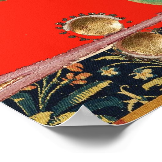 MEDIEVAL BESTIAIR MAKEN VAN MUZIEK Violinistisch l Poster (Hoek)