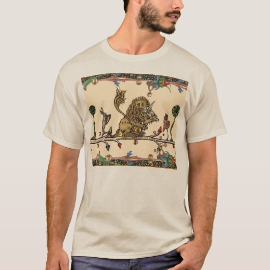MEDIEVAL BESTIAIR MAKEN VAN MUZIEK Violinistisch l T-shirt (Voorkant)