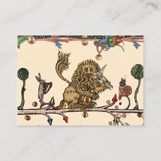 MEDIEVAL BESTIAIR MAKEN VAN MUZIEK Violinistisch l Visitekaartje (Achterkant)