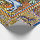 MEDIEVAL BESTIAIR,UNICORN,FANTASTISCHE DIEREN CADEAUPAPIER (Hoek)