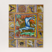 MEDIEVAL BESTIAIR,UNICORN,FANTASTISCHE DIEREN LEGPUZZEL (Verticaal)