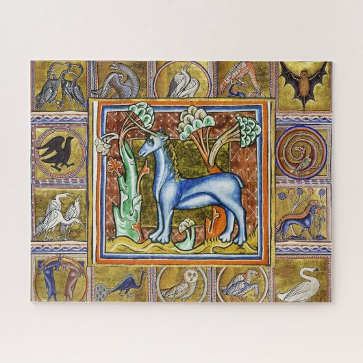 MEDIEVAL BESTIAIR,UNICORN,FANTASTISCHE DIEREN LEGPUZZEL (Horizontaal)