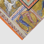 MEDIEVAL BESTIAIR, VLIEGT, BOSBOUWDIEREN TISSUEPAPIER (Detail)