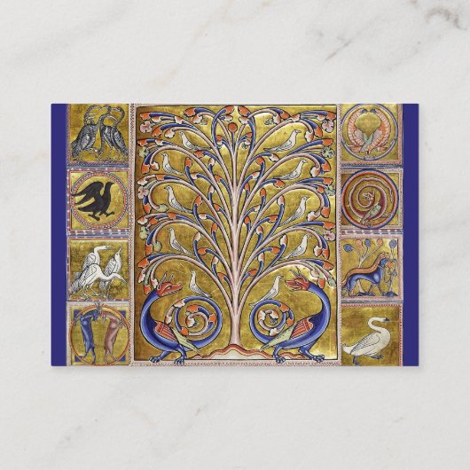 MEDIEVAL BESTIAIR, VOGELS, LEVENSMIDDEL, DRAGONS B VISITEKAARTJE (Achterkant)