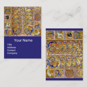 MEDIEVAL BESTIAIR, VOGELS, LEVENSMIDDEL, DRAGONS B VISITEKAARTJE