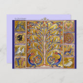 MEDIEVAL BESTIAIR, VOGELS OP DE LEVENSDUUR,DRAGONS BRIEFKAART (Voorkant / Achterkant)