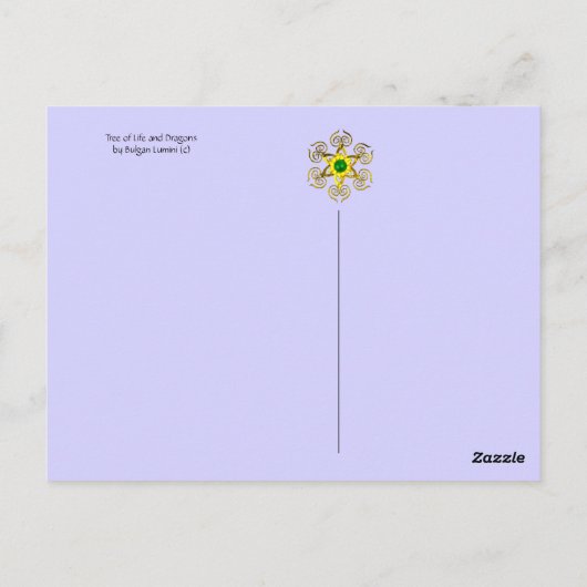 MEDIEVAL BESTIAIR, VOGELS OP DE LEVENSDUUR,DRAGONS BRIEFKAART (Achterkant)