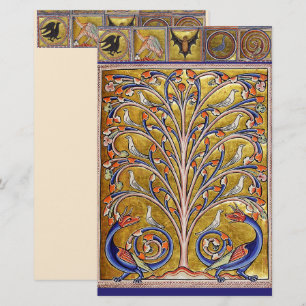 MEDIEVAL BESTIAIR, VOGELS OP DE LEVENSDUUR,DRAGONS BRIEFPAPIER