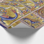 MEDIEVAL BESTIAIR, VOGELS OP DE LEVENSDUUR,DRAGONS CADEAUPAPIER (Hoek)