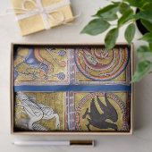 MEDIEVAL BESTIAIR, VOGELS OP DE LEVENSDUUR,DRAGONS TISSUEPAPIER (Geschenk)