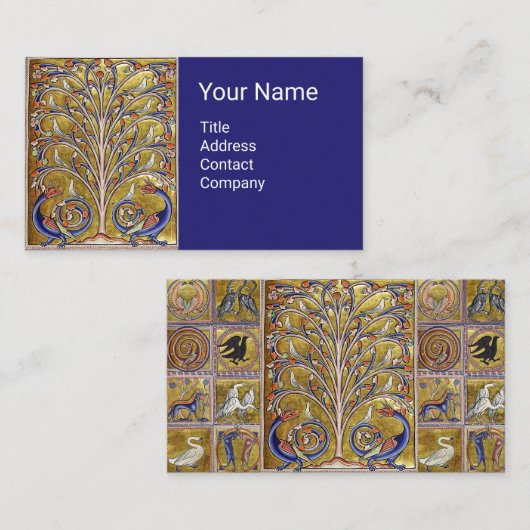 MEDIEVAL BESTIAIR, VOGELS OP DE LEVENSDUUR,DRAGONS VISITEKAARTJE (Voorkant / Achterkant)