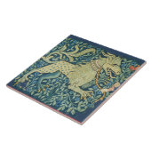 MEDIEVAL BESTIAIRE LEVENS, zoals beest in blauw Tegeltje (Zijkant)