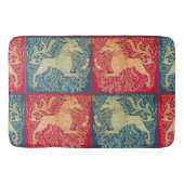 MEDIEVAL BESTIAIRE LEVENS, zoals beest in rood bla Badmat (Voorkant)