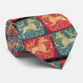 MEDIEVAL BESTIAIRE LEVENS, zoals beest in rood bla Stropdas (Opgerold)