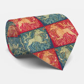 MEDIEVAL BESTIAIRE LEVENS, zoals beest in rood bla Stropdas (Opgerold)