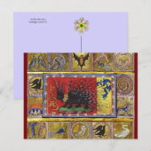 MEDIEVAL BESTIARY,BLACK HEDGEHOG KING and ANIMALS  Briefkaart (Voorkant / Achterkant)