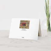 MEDIEVAL BESTIARY,BLACK HEDGEHOG KING and ANIMALS Feestdagen Kaart (Achterkant)