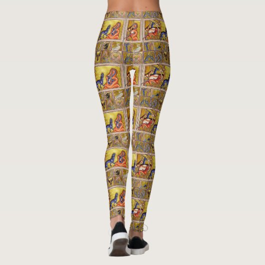 MEDIEVAL BESTIARY, DEERS, GOAT, CAMEL PANTHER, DRA LEGGINGS (Achterkant)