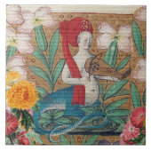 MEDIEVAL BESTIARY, FAIRY MELLUSINA MAKING MUSIC TEGELTJE (Voorkant)
