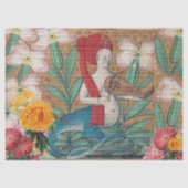 MEDIEVAL BESTIARY, FAIRY MELLUSINA MAKING MUSIC TISSUEPAPIER (Voorkant)