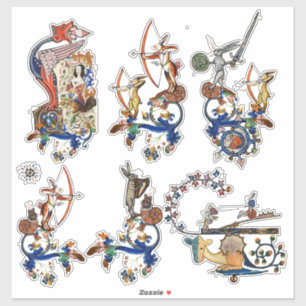 MEDIEVAL BESTIARY, Killer Rabbits Archer, Dragons  Sticker