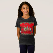 MEDIEVAL BESTIARY MAKING MUSIC, Rabbit, Dog Red T-shirt (Voorkant volledig)