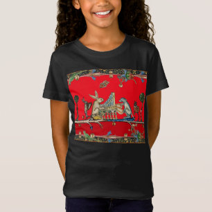 MEDIEVAL BESTIARY MAKING MUSIC, Rabbit, Dog Red T-shirt