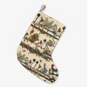 MEDIEVAL BESTIARY MAKING MUSIC Violinist Lion,Hare Kleine Kerstsok (Voorkant (Hangend))