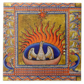MEDIEVAL BESTIARY, PHOENIX IN RED FLAMES, LIFE TRE TEGELTJE (Voorkant)