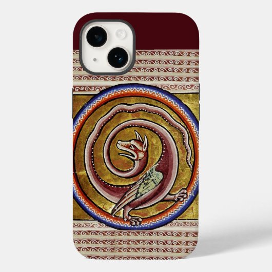 MEDIEVAL BESTIARY, SNAKE DRAGON CIRCLS Case-Mate iPhone CASE (Achterkant)