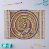MEDIEVAL BESTIARY, SNAKE DRAGON CIRCLS TISSUEPAPIER (Craft)