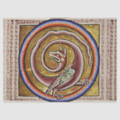 MEDIEVAL BESTIARY, SNAKE DRAGON CIRCLS TISSUEPAPIER (Voorkant)