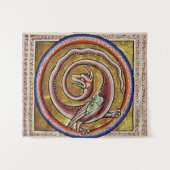 MEDIEVAL BESTIARY, SNAKE DRAGON CIRCLS WANDKLEED (Voorkant (horizontaal))