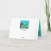 MEDIEVAL BESTIARY WAR, KNIGHTS, GIANT SNAILS Blue Feestdagen Kaart (Achterkant)