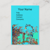 MEDIEVAL BESTIARY WAR, KNIGHTS, GIANT SNAILS Blue Visitekaartje (Voorkant)