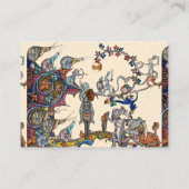 MEDIEVAL BESTIARY WAR, KNIGHTS, GIANT SNAILS Cream Visitekaartje (Achterkant)
