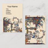 MEDIEVAL BESTIARY WAR, KNIGHTS, GIANT SNAILS Cream Visitekaartje (Voorkant / Achterkant)