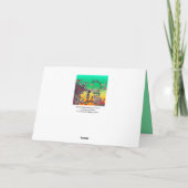 MEDIEVAL BESTIARY WAR, KNIGHTS, GIANT SNAILS Green Feestdagen Kaart (Achterkant)