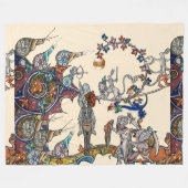 MEDIEVAL BESTIARY WAR, KNIGHTS, GIANT SNAILS Green Fleece Deken (Voorkant (Horizontaal))