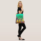 MEDIEVAL BESTIARY WAR, KNIGHTS, GIANT SNAILS Green Tote Bag (Op model)