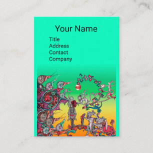 MEDIEVAL BESTIARY WAR, KNIGHTS, GIANT SNAILS Green Visitekaartje