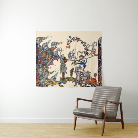 MEDIEVAL BESTIARY WAR, KNIGHTS, GIANT SNAILS Ivory Wandkleed (In Situ (horizontaal))