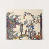 MEDIEVAL BESTIARY WAR, KNIGHTS, GIANT SNAILS Ivory Wandkleed (Voorkant (horizontaal))