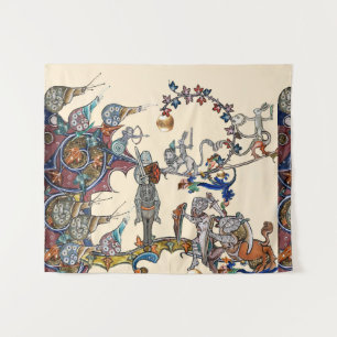 MEDIEVAL BESTIARY WAR, KNIGHTS, GIANT SNAILS Ivory Wandkleed