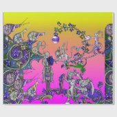 MEDIEVAL BESTIARY WAR, KNIGHTS, GIANT SNAILS Pink Cadeaupapier (Vlak)