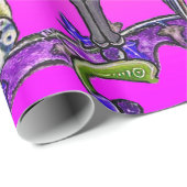 MEDIEVAL BESTIARY WAR, KNIGHTS, GIANT SNAILS Pink Cadeaupapier (Rol Hoek)