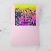 MEDIEVAL BESTIARY WAR, KNIGHTS, GIANT SNAILS Pink Feestdagen Kaart (Binnen)