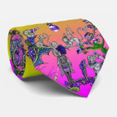 MEDIEVAL BESTIARY WAR, KNIGHTS, GIANT SNAILS Pink Stropdas (Opgerold)